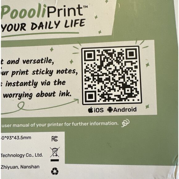 PoooliPrint XL Inkless Portable Pocket Printer L3 Bluetooth IOS ANDROID+ FSHP - Picture 10 of 12